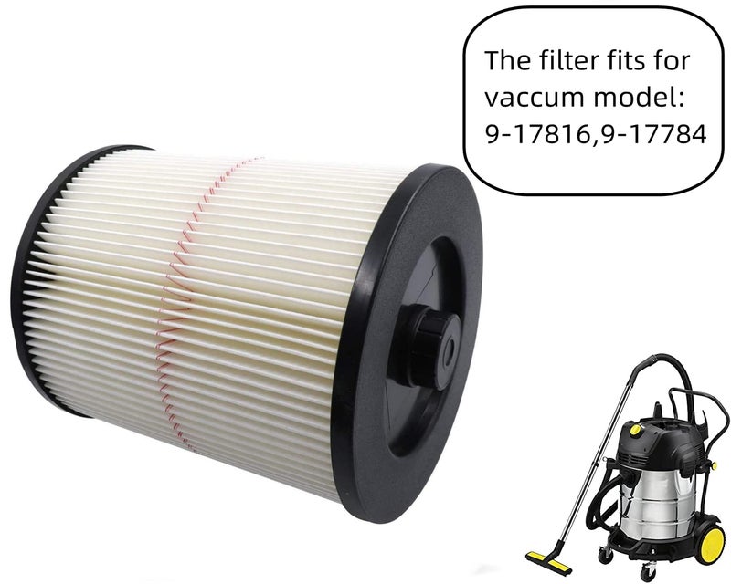 Netezza 17816 Replacement Filter For Craftsman 9-17816 Wet/Dry Vacuum Cleaner Fit 5 gallon,1 pack - Image 4